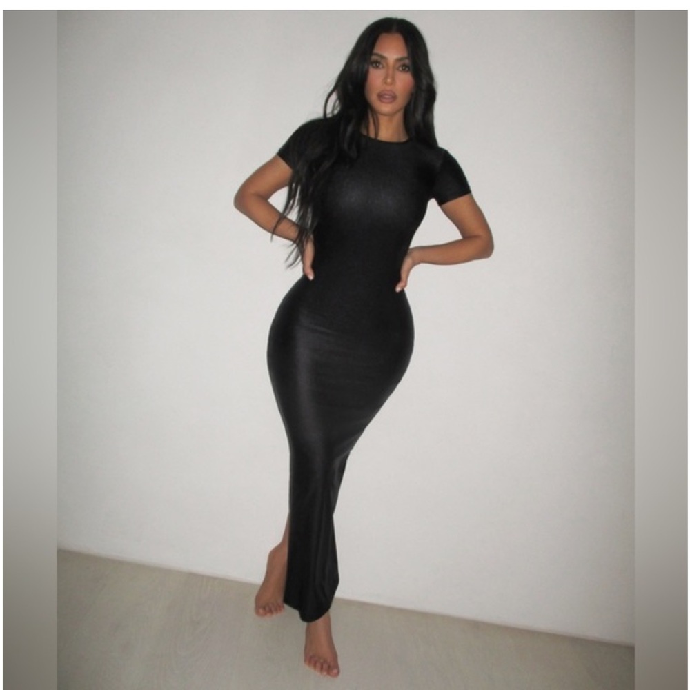 SKIMS Black Maxi Dress